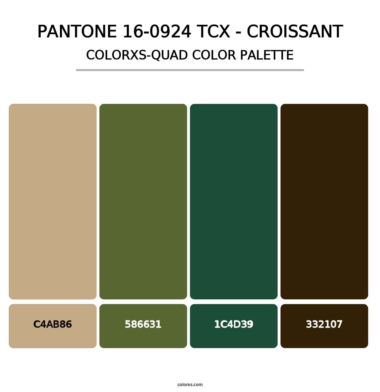 PANTONE 16-0924 TCX - Croissant - Colorxs Quad Palette