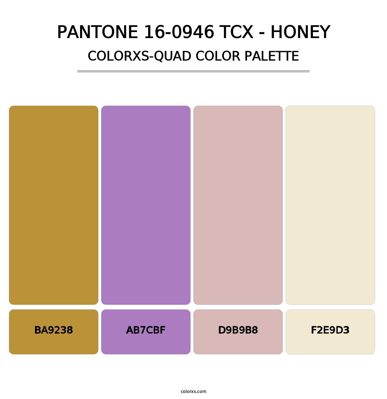 PANTONE 16-0946 TCX - Honey - Colorxs Quad Palette
