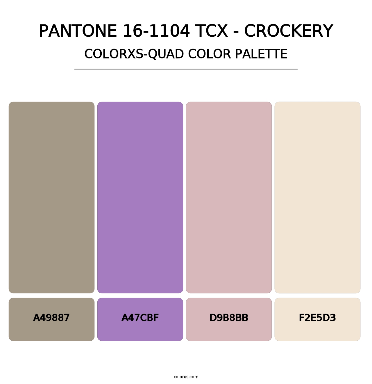 PANTONE 16-1104 TCX - Crockery - Colorxs Quad Palette