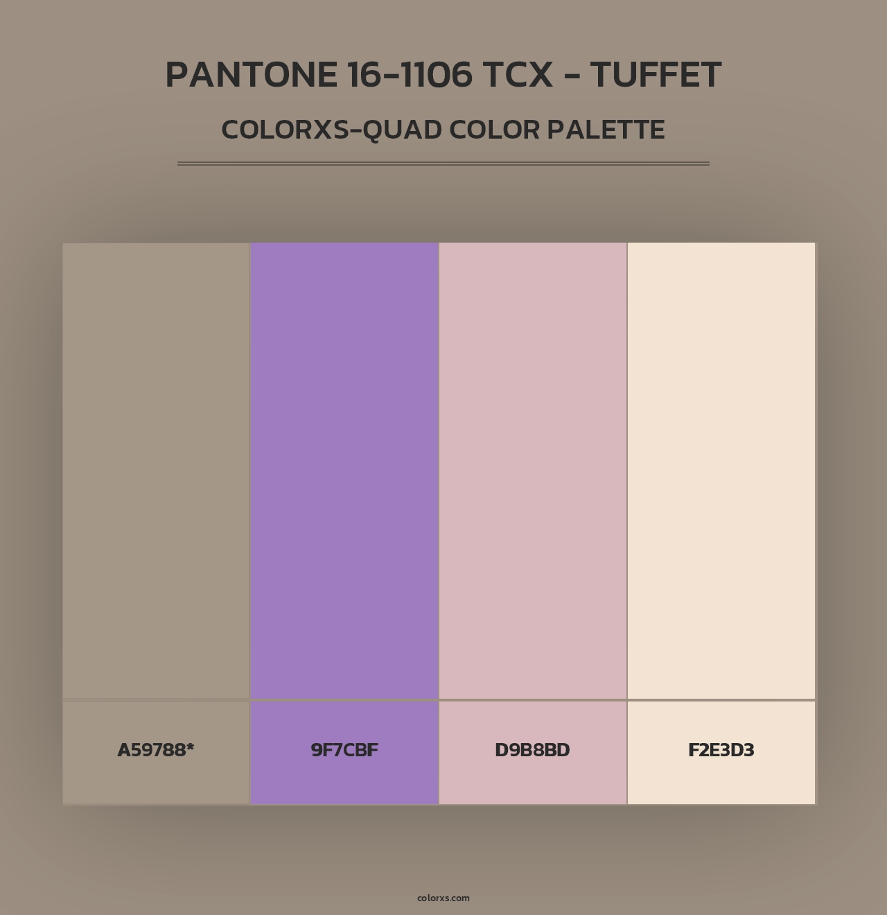 PANTONE 16-1106 TCX - Tuffet - Colorxs Quad Palette