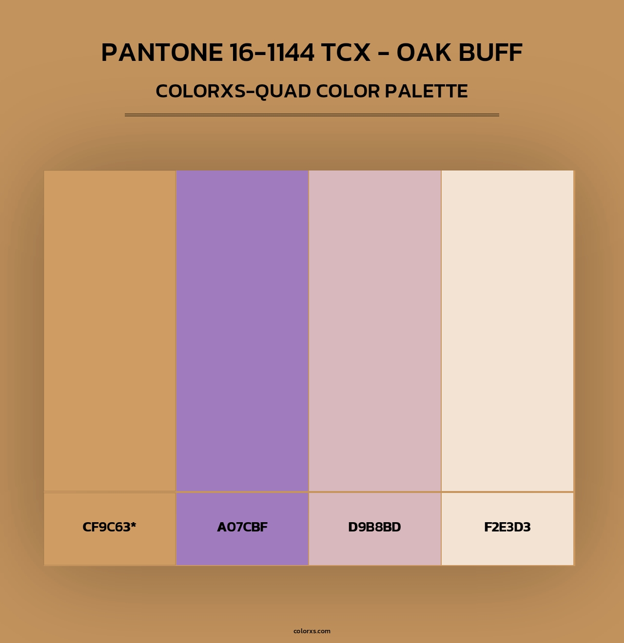 PANTONE 16-1144 TCX - Oak Buff - Colorxs Quad Palette