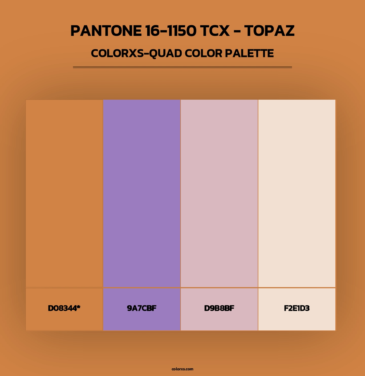 PANTONE 16-1150 TCX - Topaz - Colorxs Quad Palette