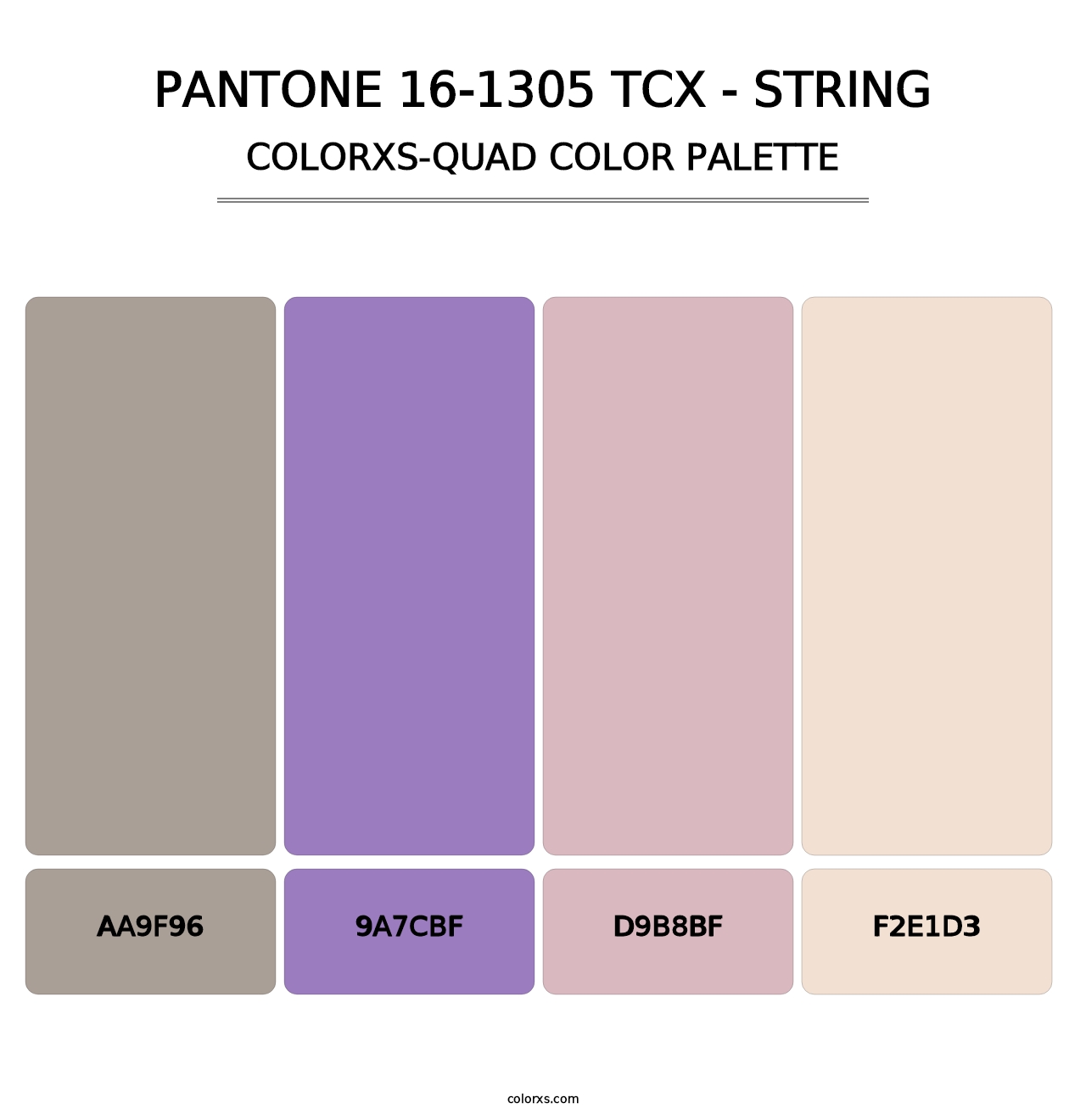 PANTONE 16-1305 TCX - String - Colorxs Quad Palette