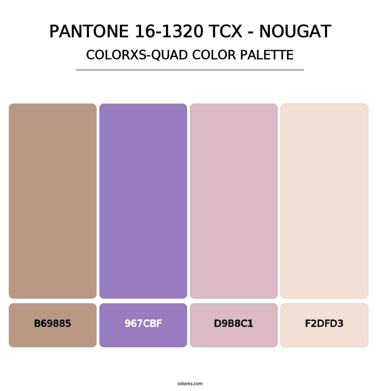 PANTONE 16-1320 TCX - Nougat - Colorxs Quad Palette