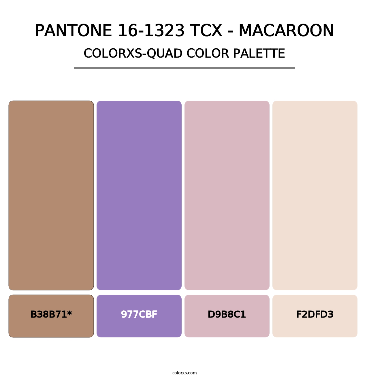 PANTONE 16-1323 TCX - Macaroon - Colorxs Quad Palette