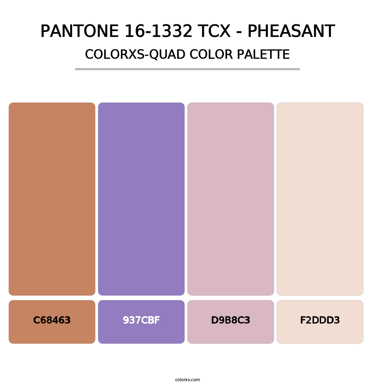 PANTONE 16-1332 TCX - Pheasant - Colorxs Quad Palette