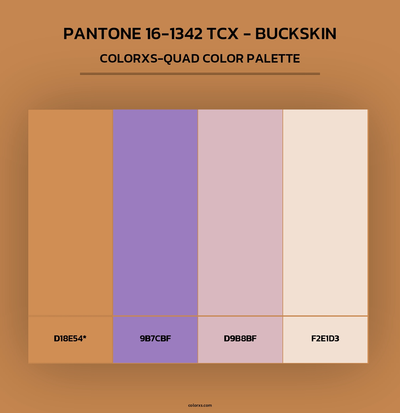 PANTONE 16-1342 TCX - Buckskin - Colorxs Quad Palette