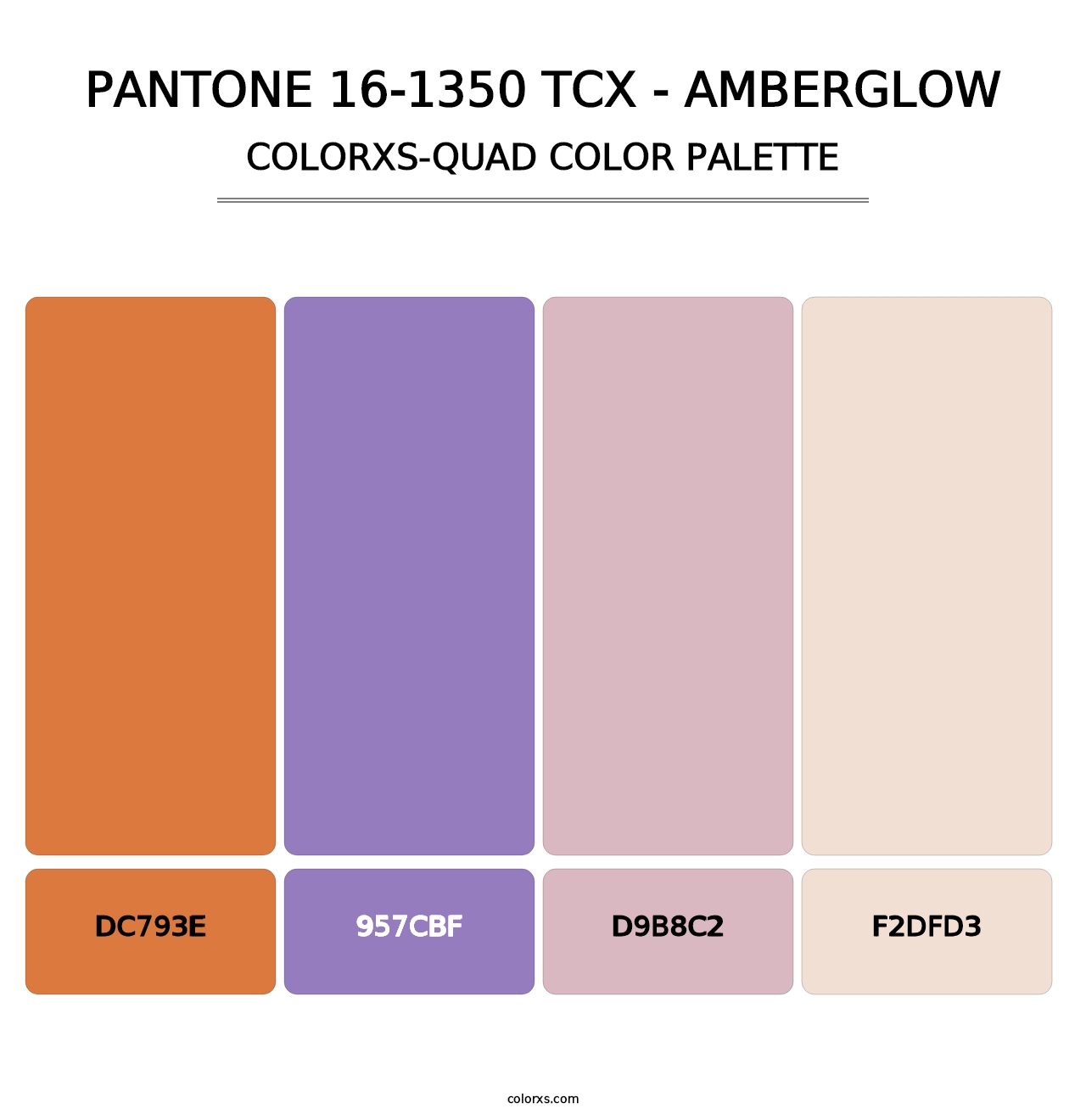 PANTONE 16-1350 TCX - Amberglow - Colorxs Quad Palette
