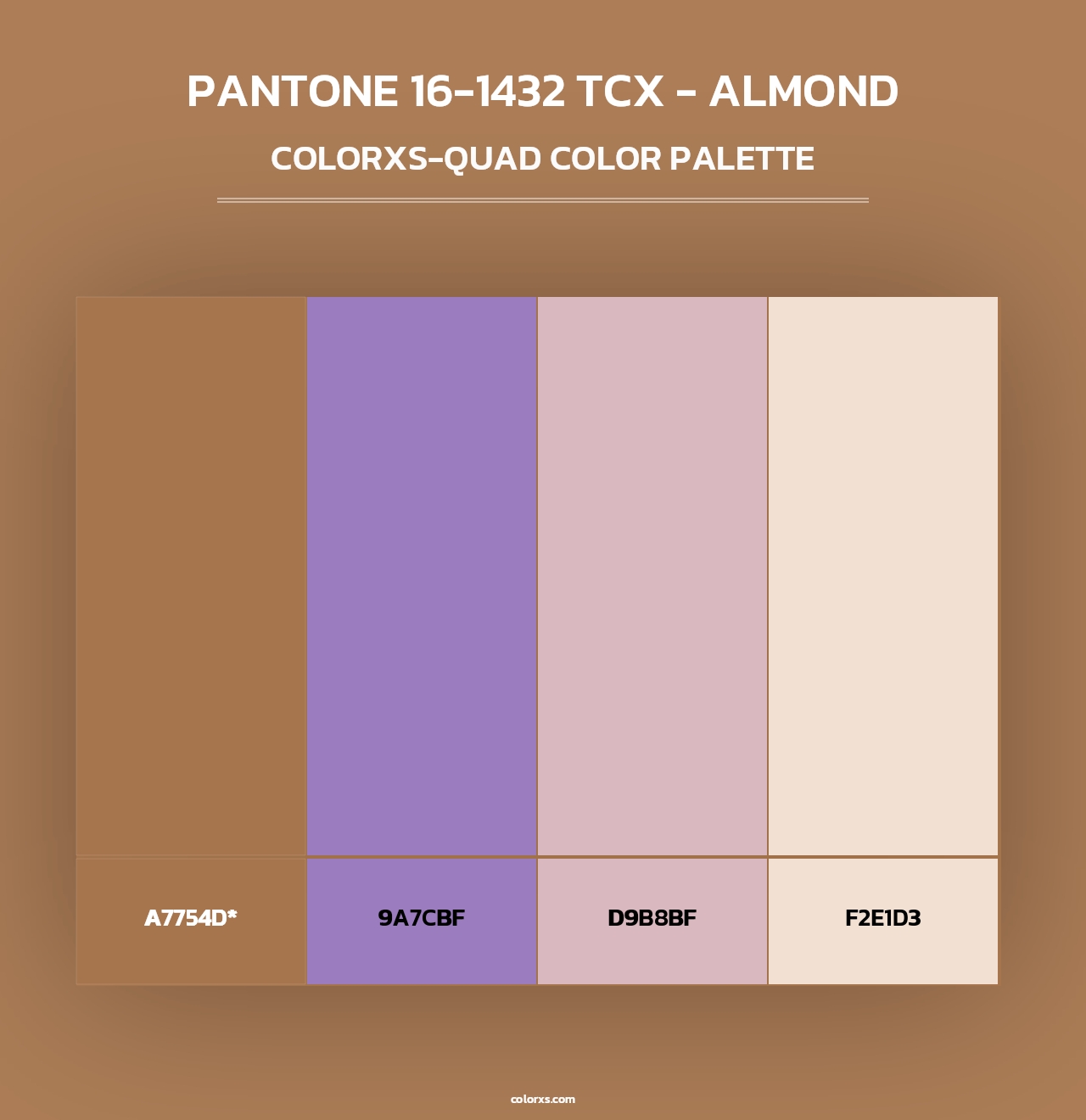 PANTONE 16-1432 TCX - Almond - Colorxs Quad Palette