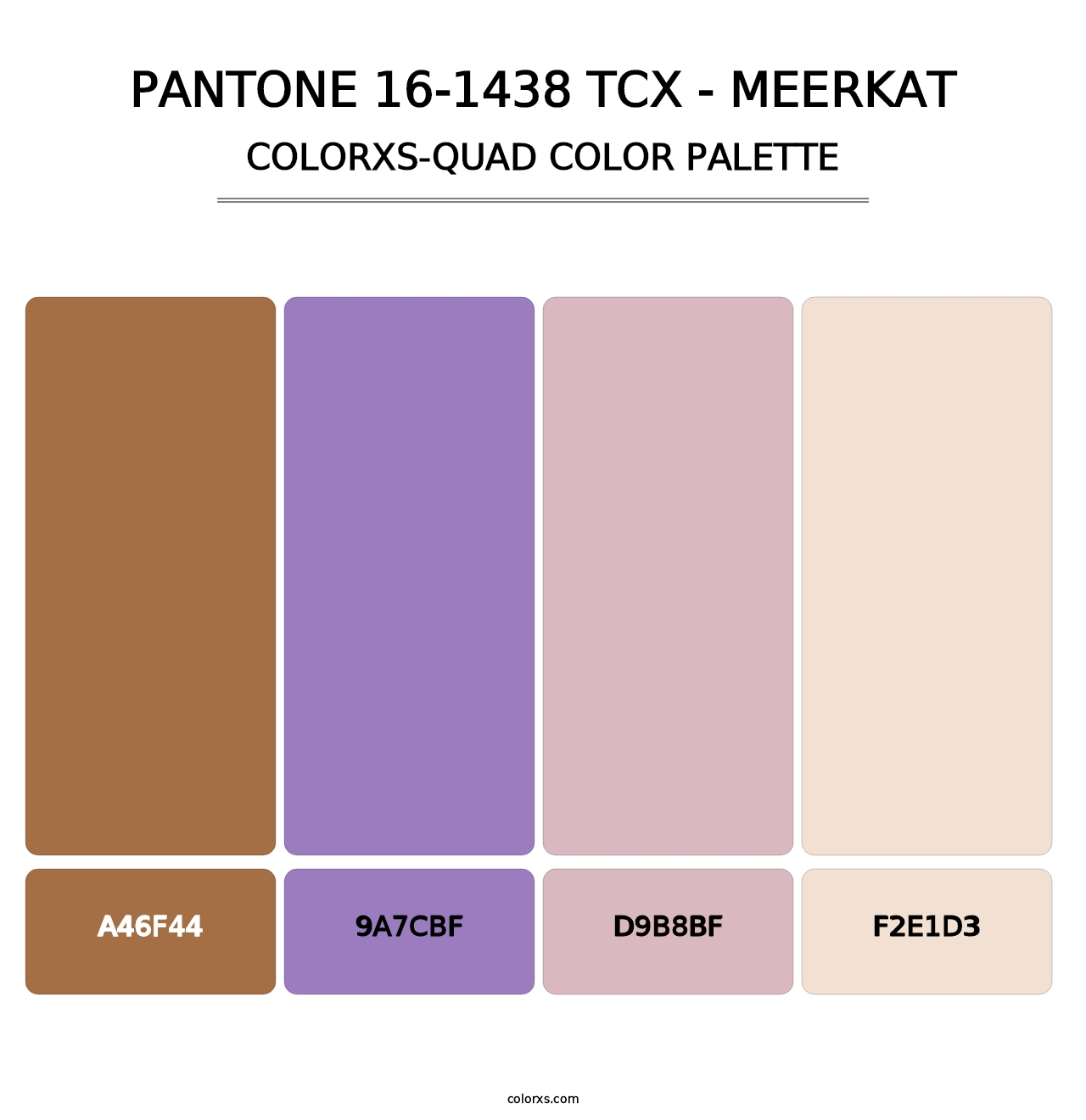 PANTONE 16-1438 TCX - Meerkat - Colorxs Quad Palette