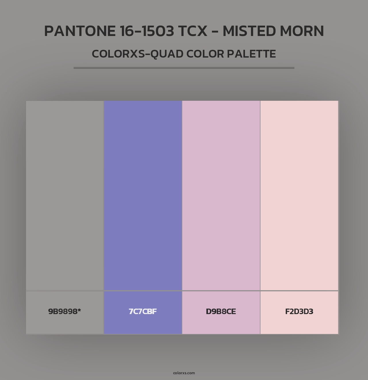 PANTONE 16-1503 TCX - Misted Morn - Colorxs Quad Palette