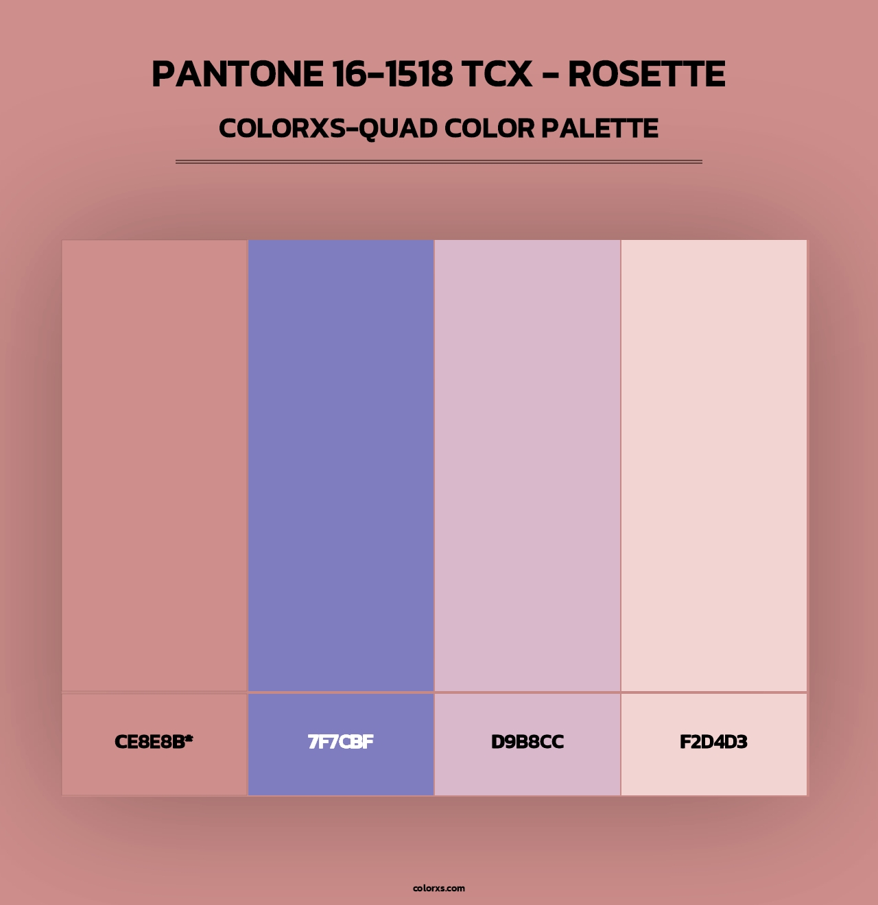 PANTONE 16-1518 TCX - Rosette - Colorxs Quad Palette