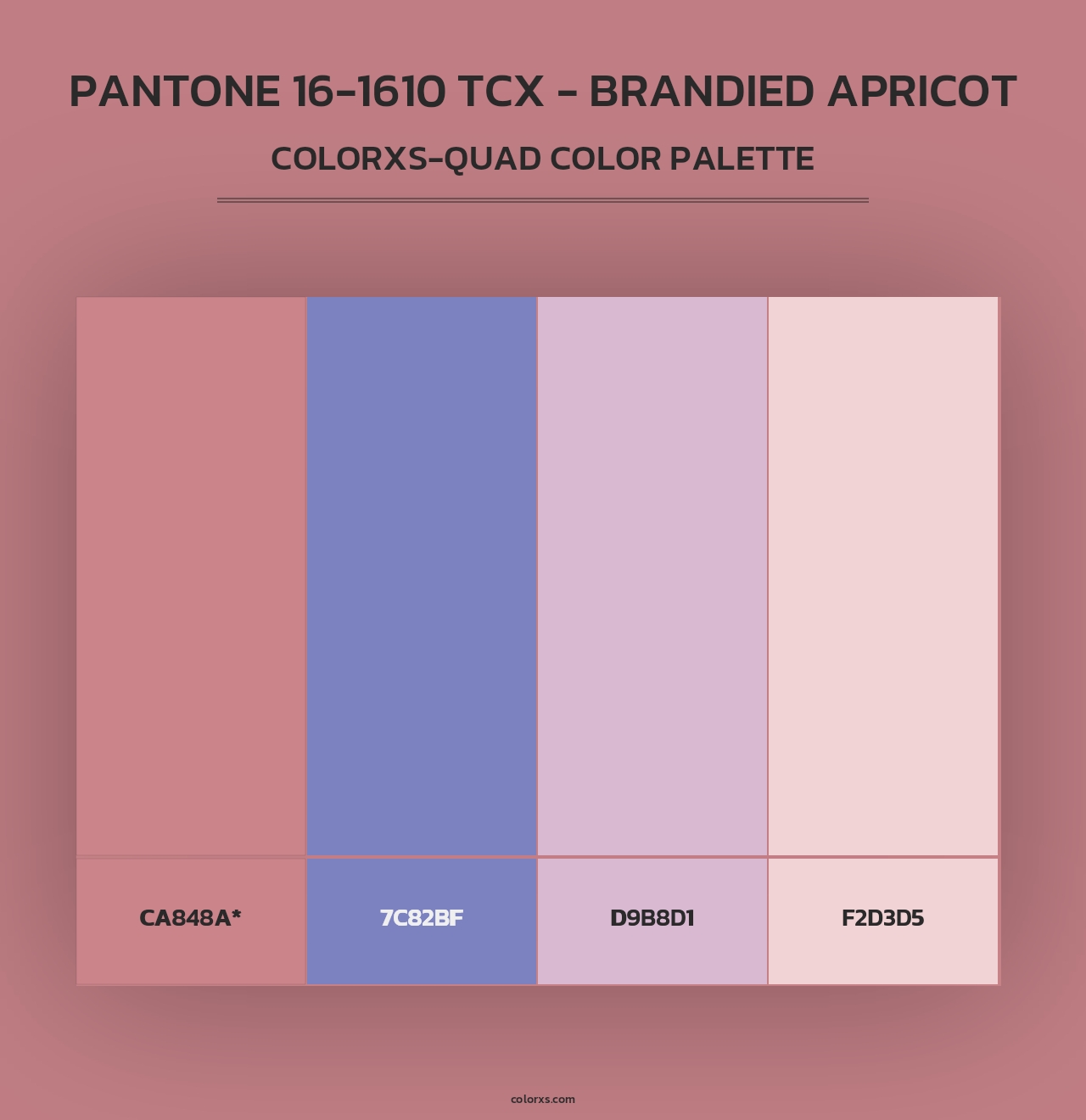PANTONE 16-1610 TCX - Brandied Apricot - Colorxs Quad Palette
