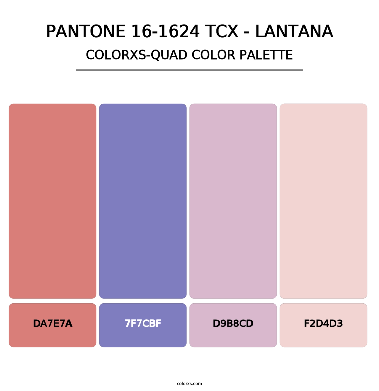 PANTONE 16-1624 TCX - Lantana - Colorxs Quad Palette