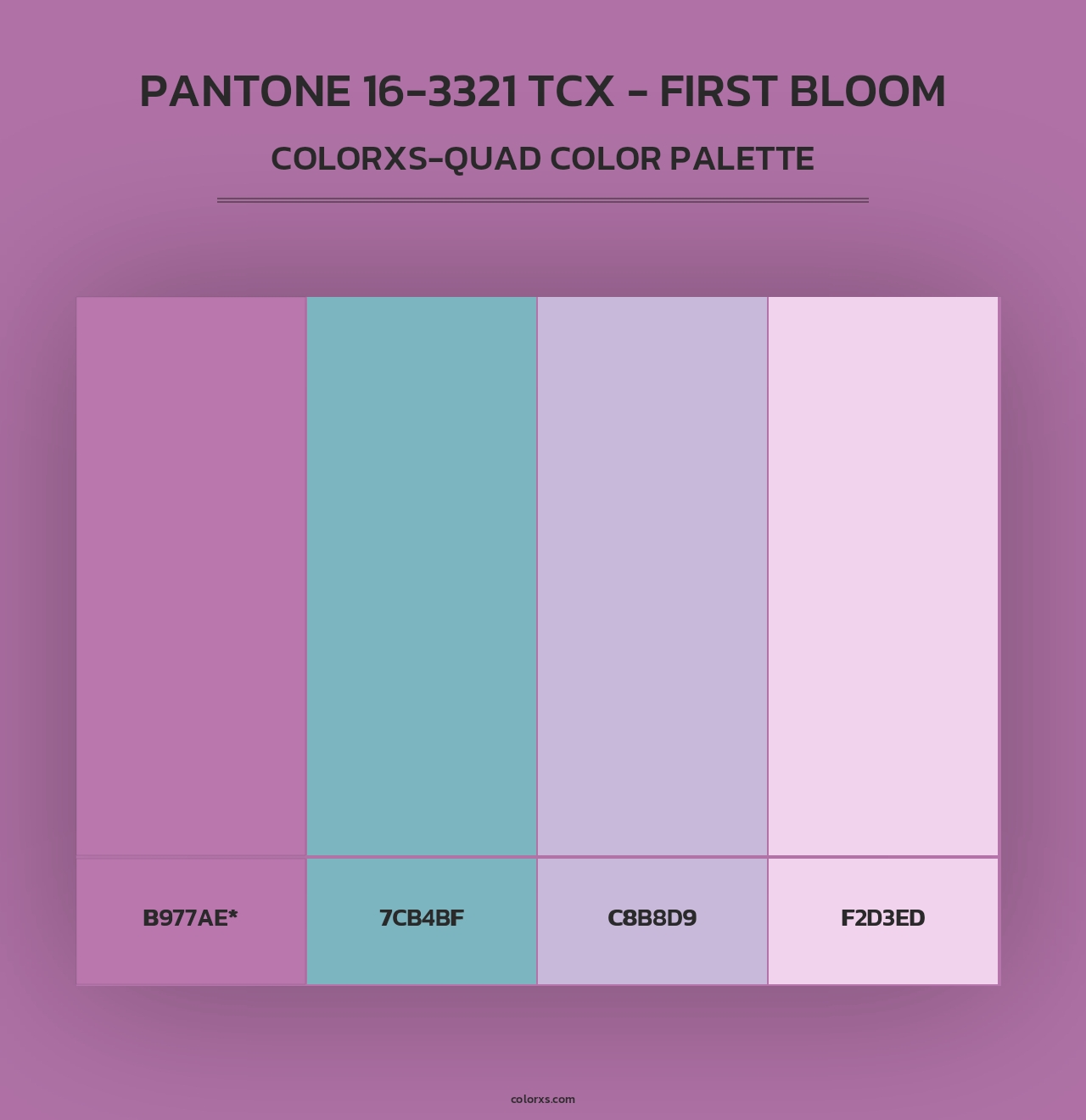 PANTONE 16-3321 TCX - First Bloom - Colorxs Quad Palette