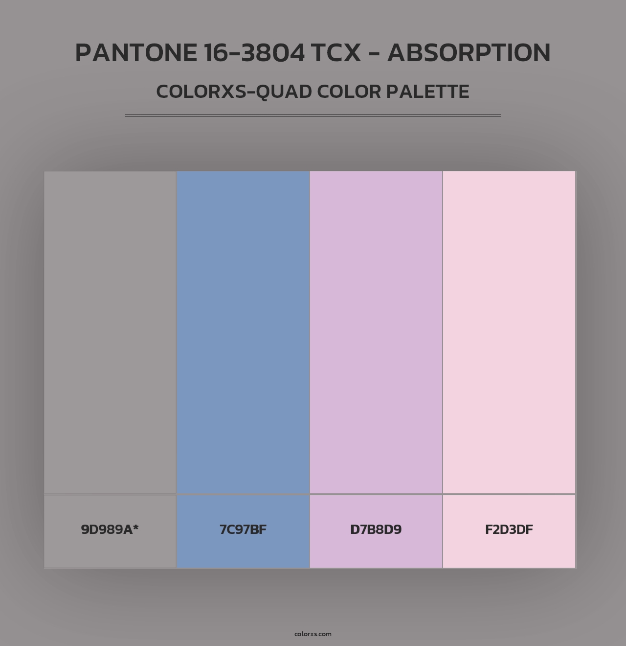 PANTONE 16-3804 TCX - Absorption - Colorxs Quad Palette
