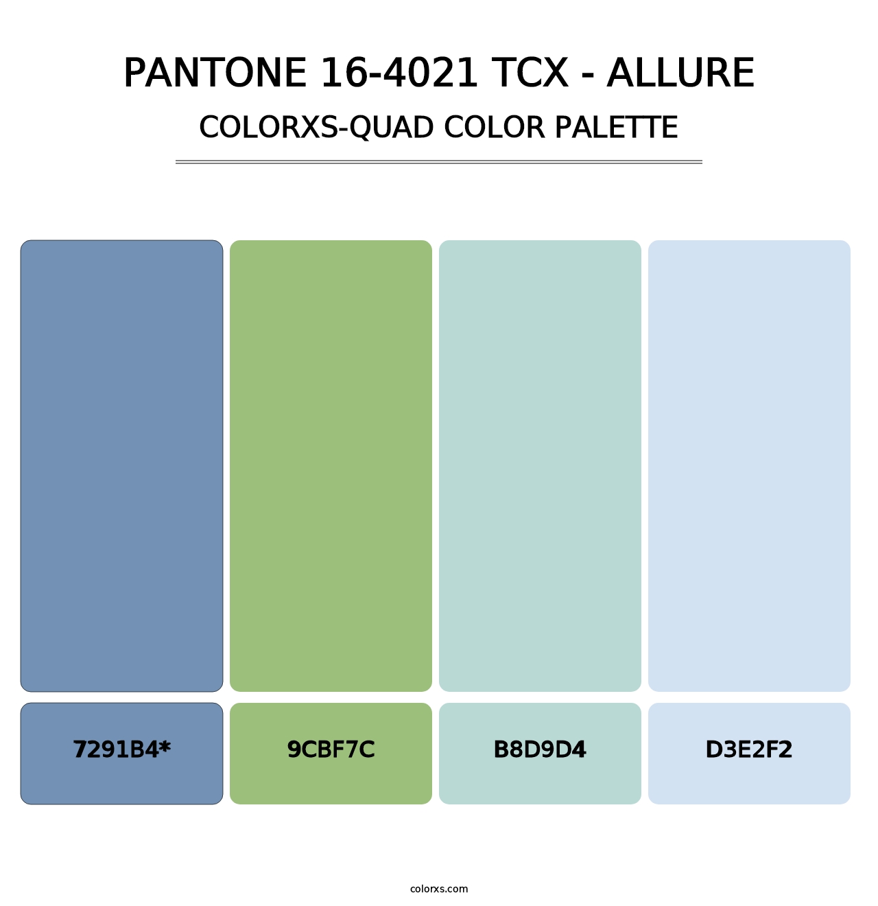 PANTONE 16-4021 TCX - Allure - Colorxs Quad Palette