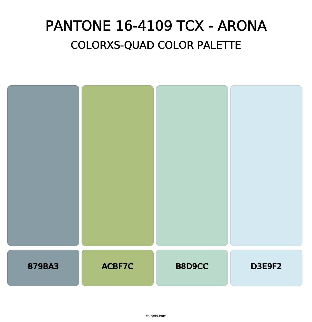 PANTONE 16-4109 TCX - Arona - Colorxs Quad Palette