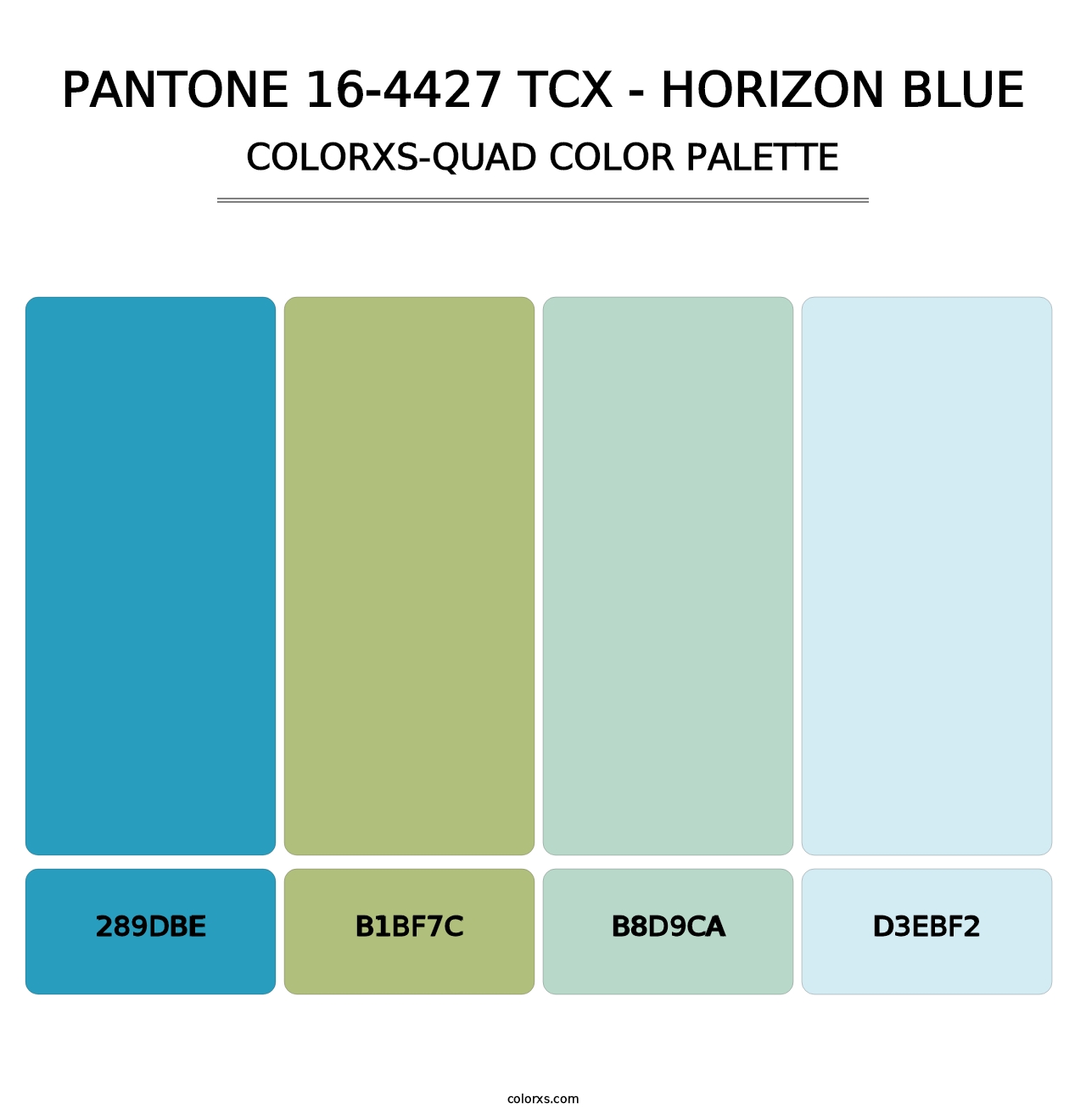 PANTONE 16-4427 TCX - Horizon Blue - Colorxs Quad Palette