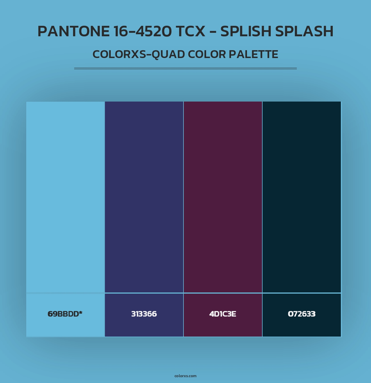 PANTONE 16-4520 TCX - Splish Splash - Colorxs Quad Palette