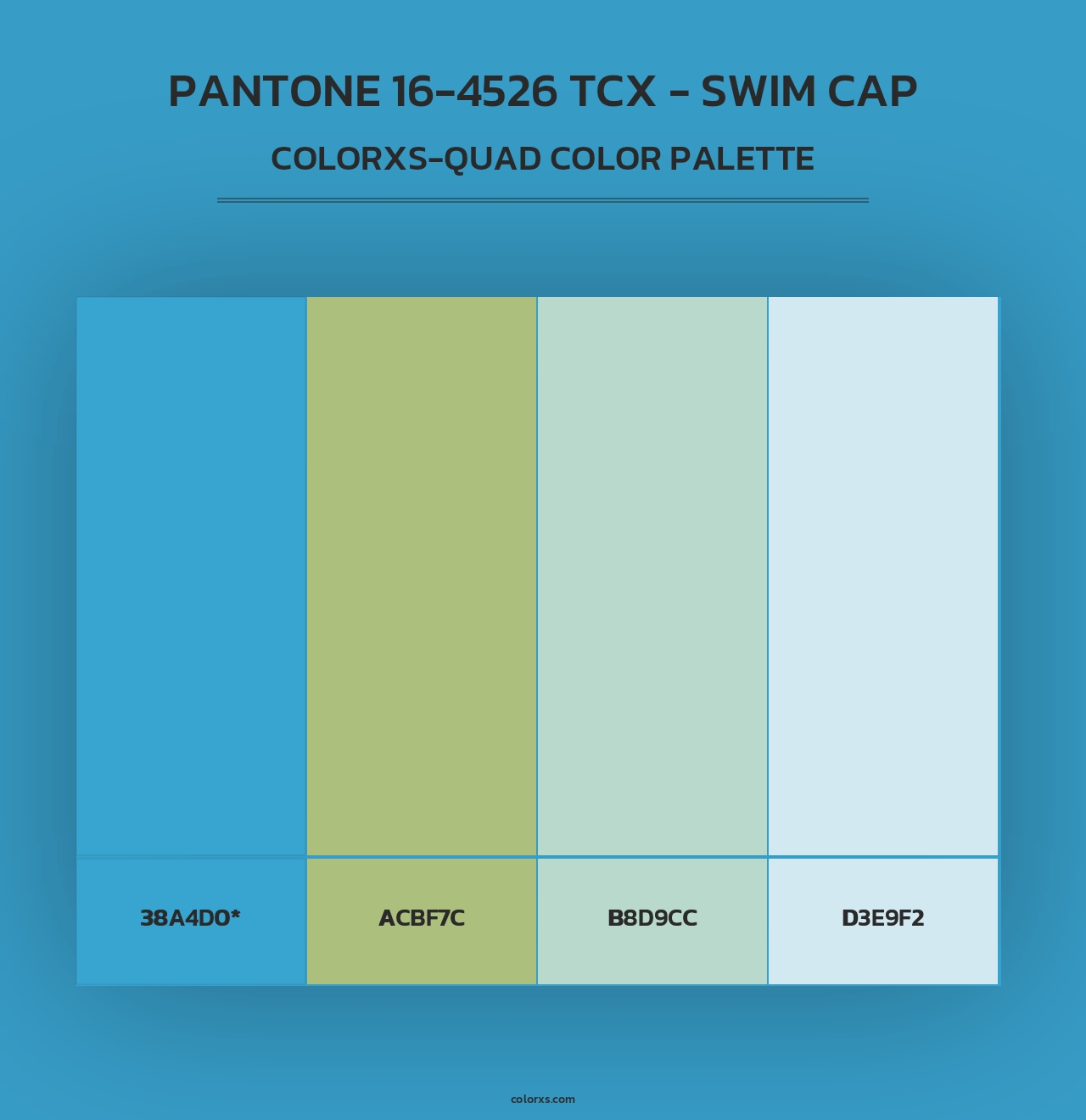 PANTONE 16-4526 TCX - Swim Cap - Colorxs Quad Palette