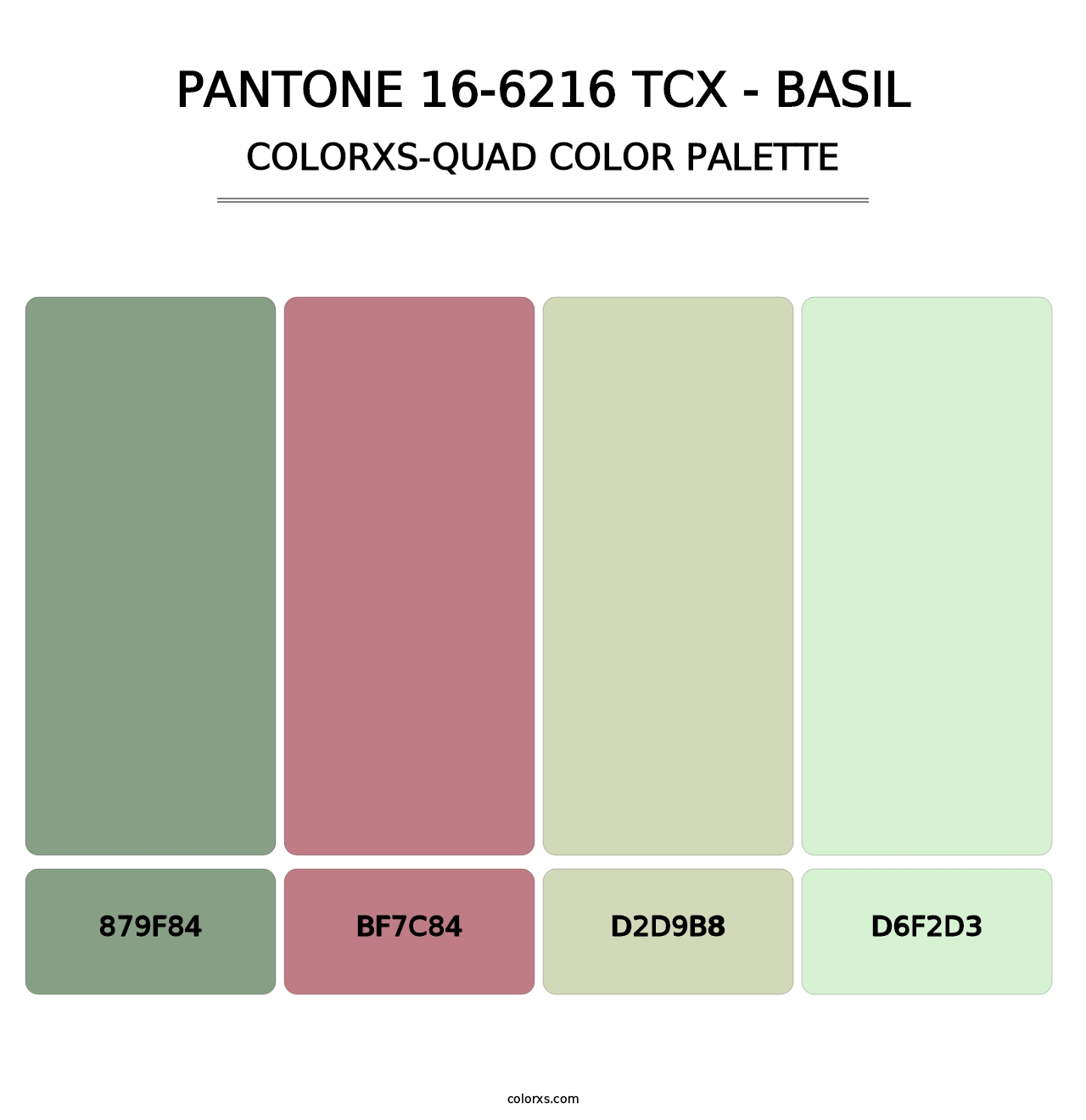 PANTONE 16-6216 TCX - Basil - Colorxs Quad Palette