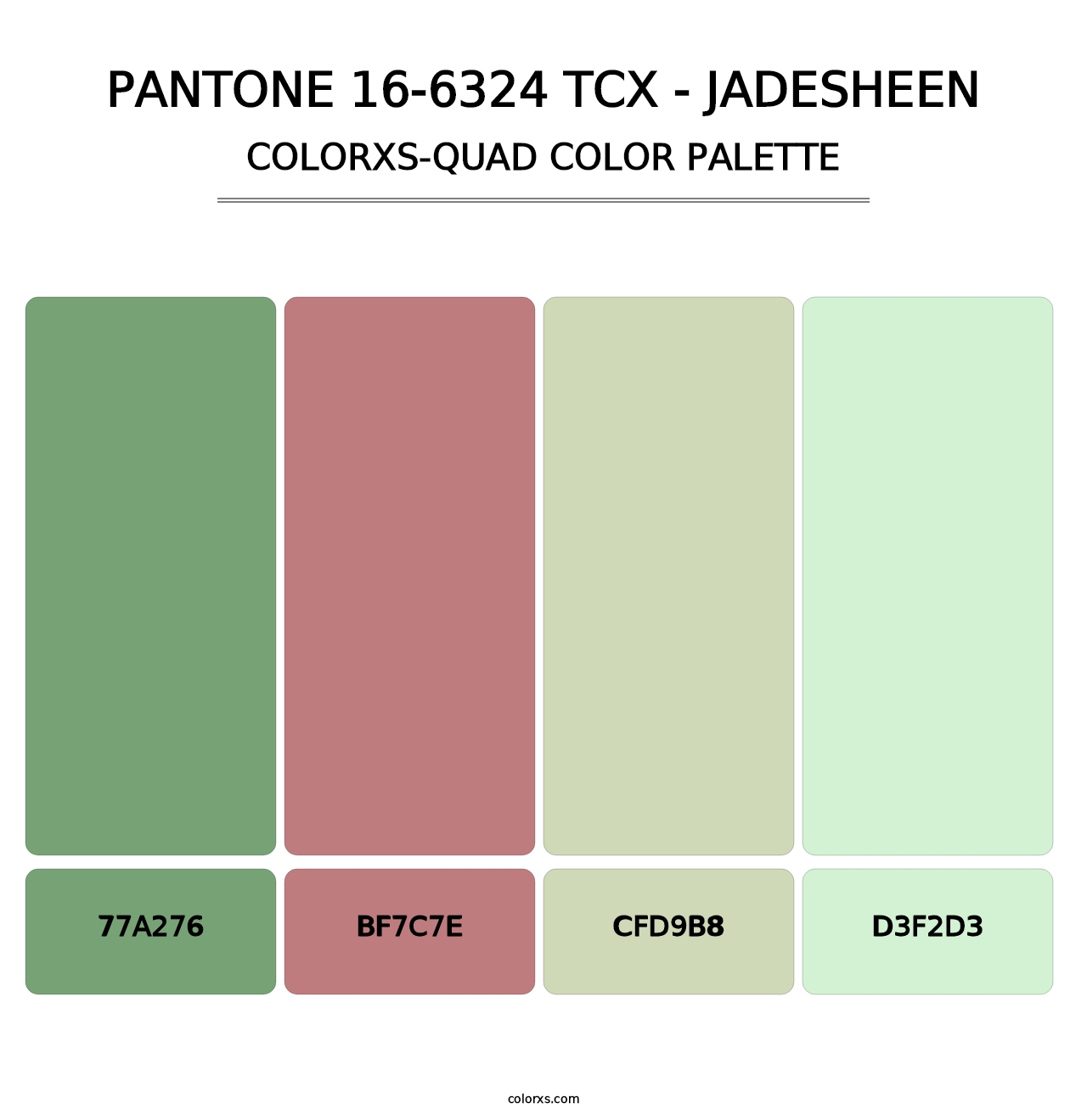 PANTONE 16-6324 TCX - Jadesheen - Colorxs Quad Palette