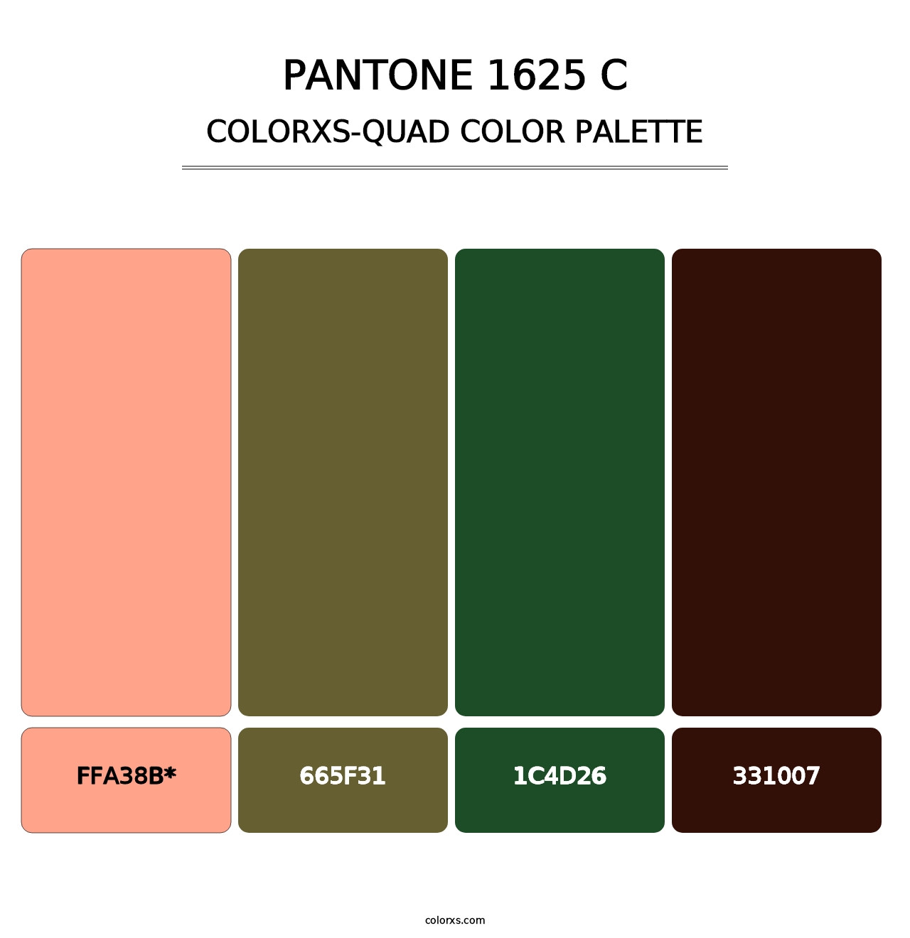PANTONE 1625 C - Colorxs Quad Palette