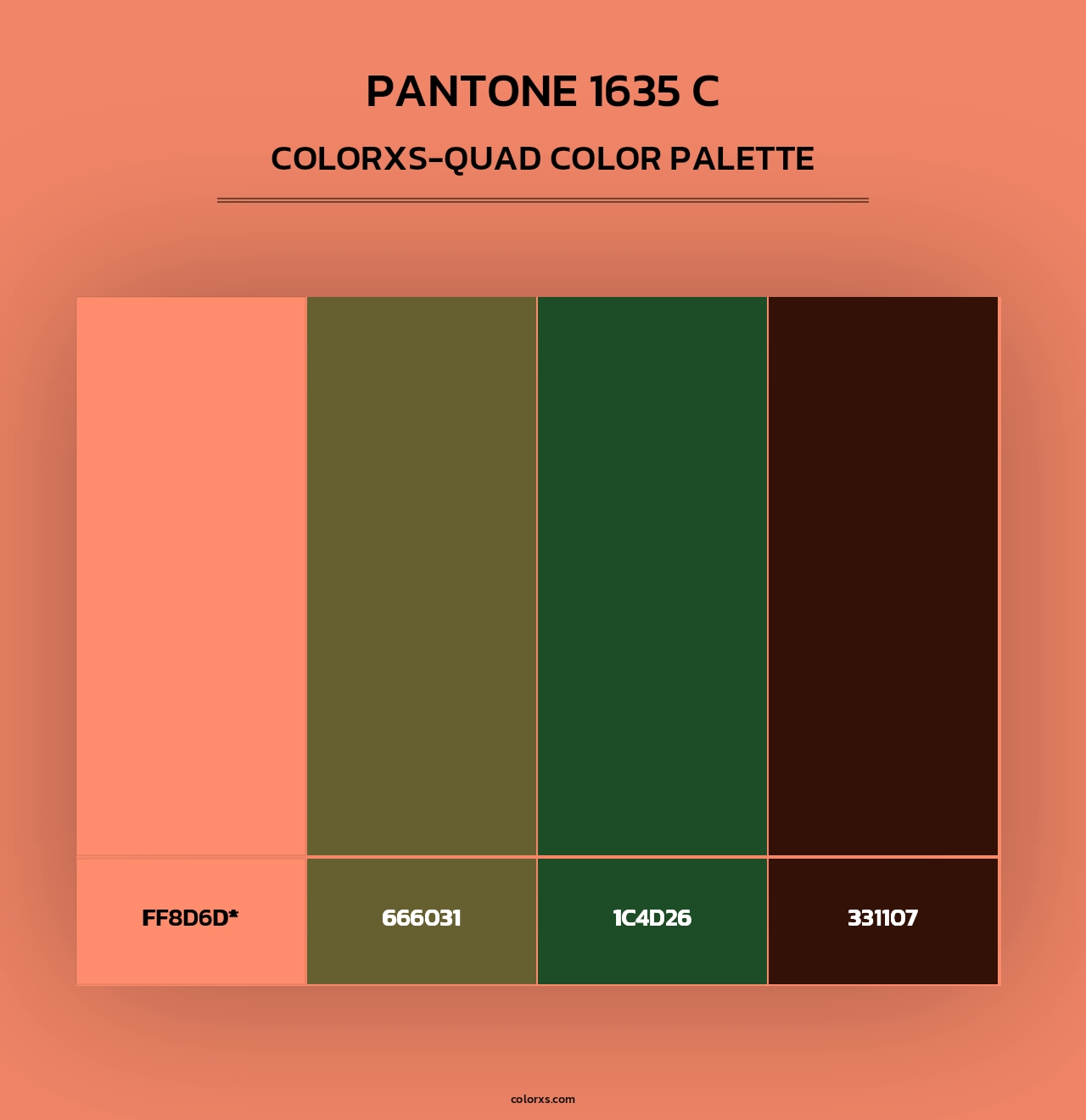 PANTONE 1635 C - Colorxs Quad Palette