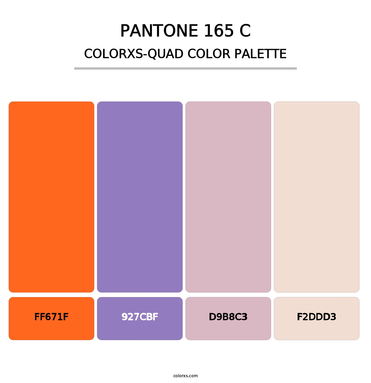 PANTONE 165 C - Colorxs Quad Palette