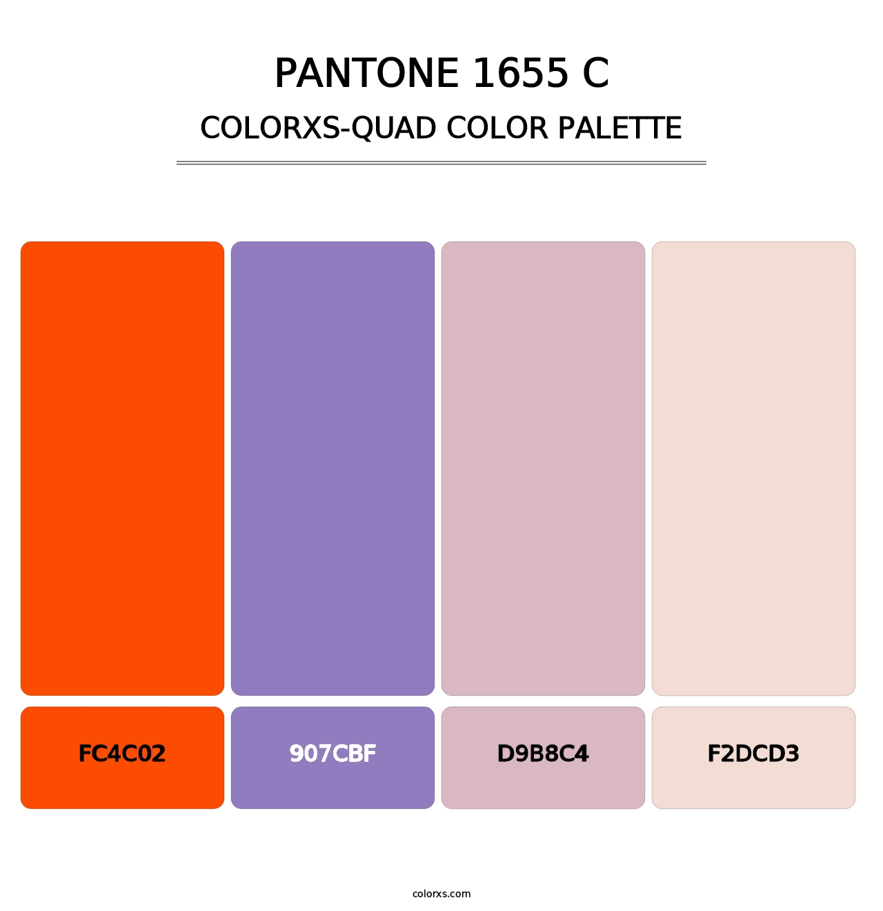 PANTONE 1655 C - Colorxs Quad Palette