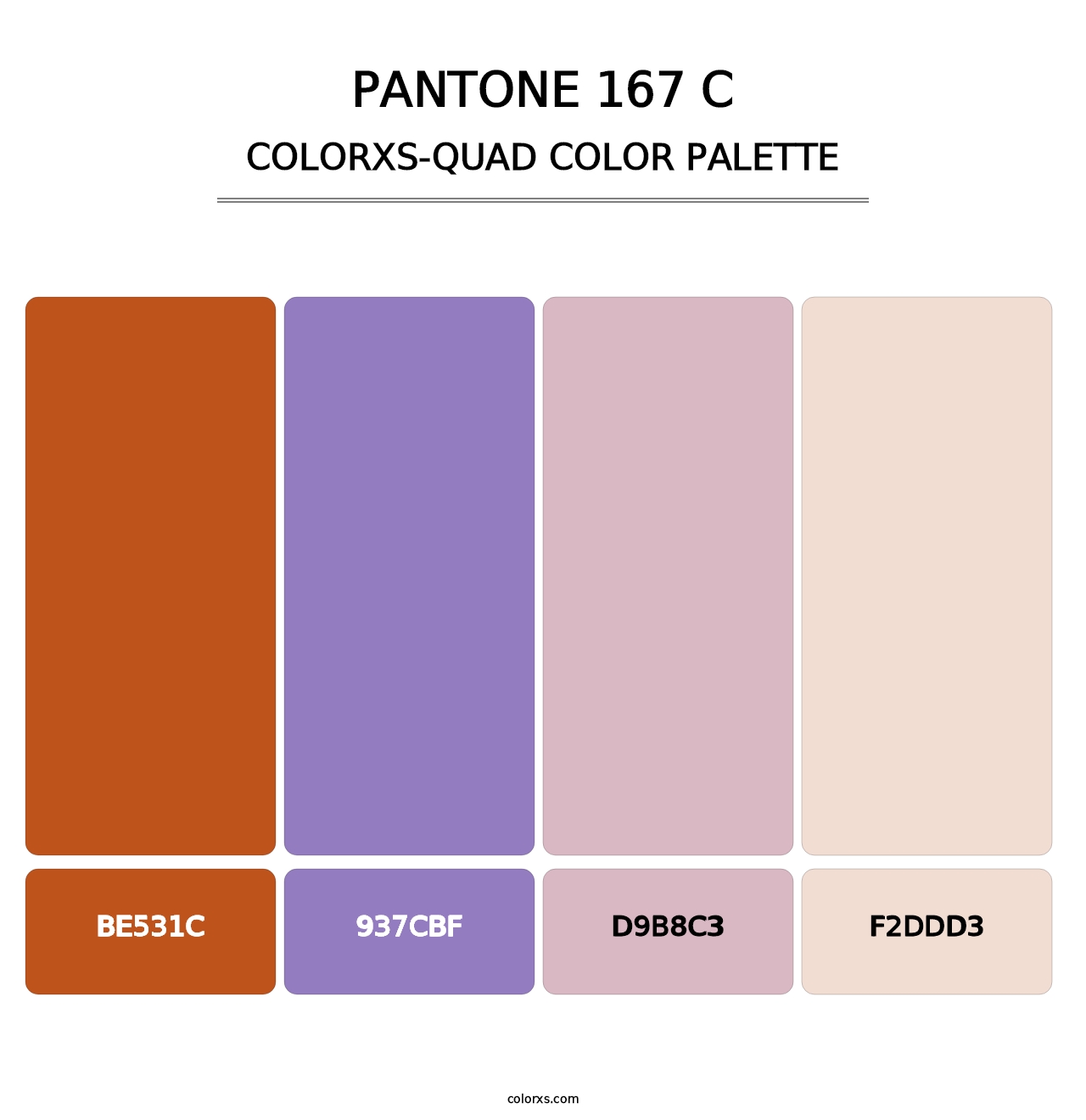 PANTONE 167 C - Colorxs Quad Palette