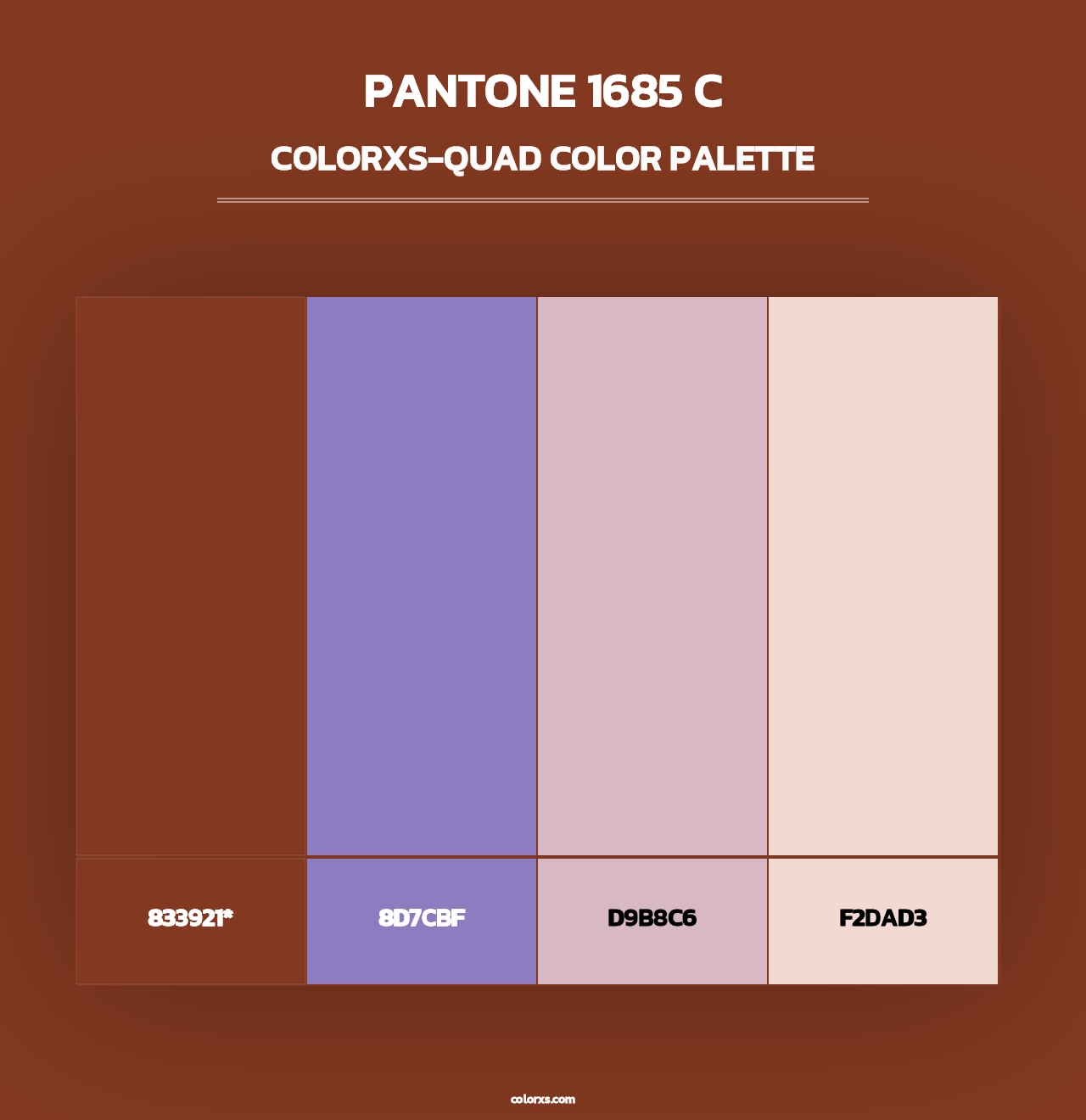 PANTONE 1685 C - Colorxs Quad Palette