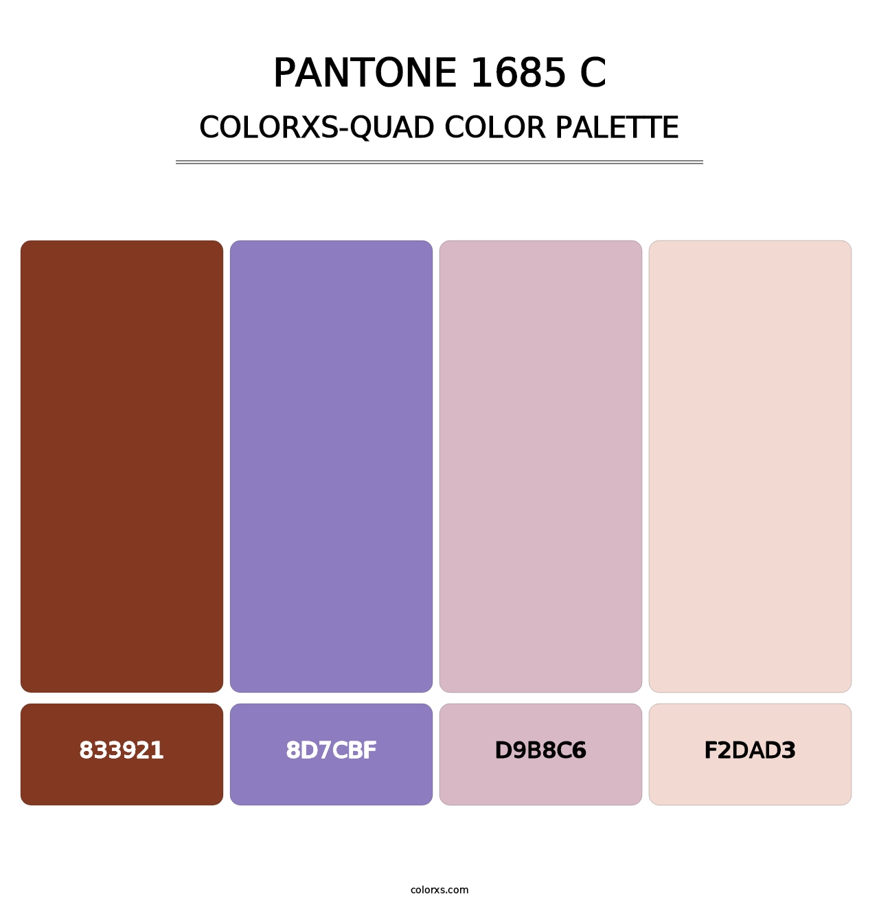 PANTONE 1685 C - Colorxs Quad Palette