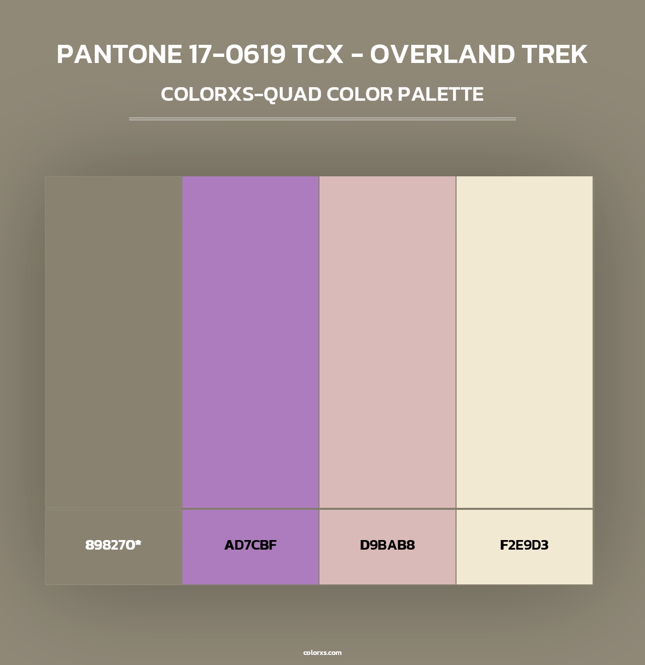 PANTONE 17-0619 TCX - Overland Trek - Colorxs Quad Palette