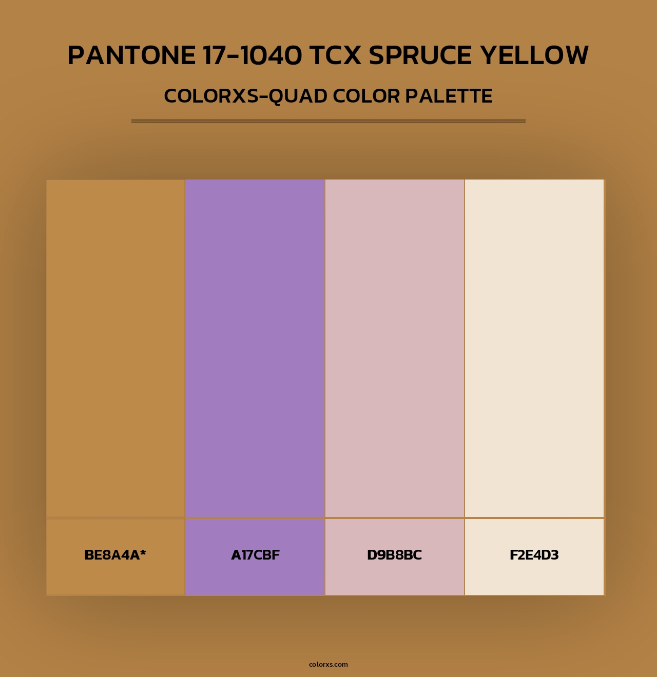 PANTONE 17-1040 TCX Spruce Yellow - Colorxs Quad Palette