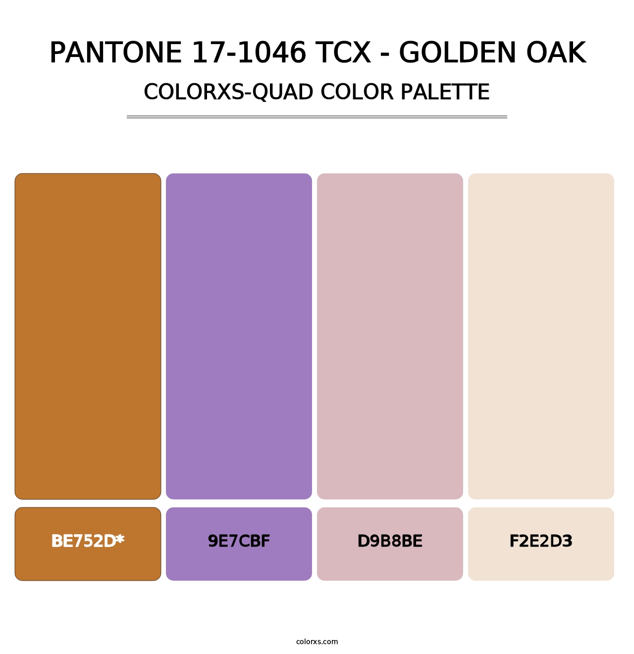 PANTONE 17-1046 TCX - Golden Oak - Colorxs Quad Palette