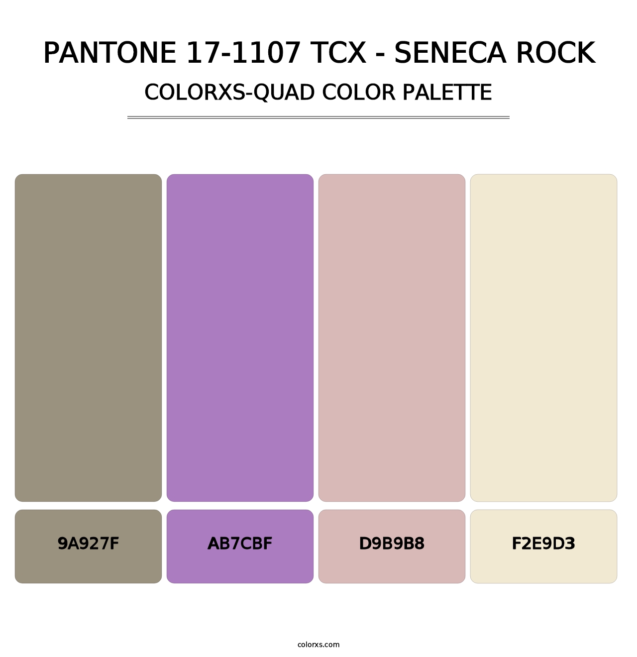 PANTONE 17-1107 TCX - Seneca Rock - Colorxs Quad Palette