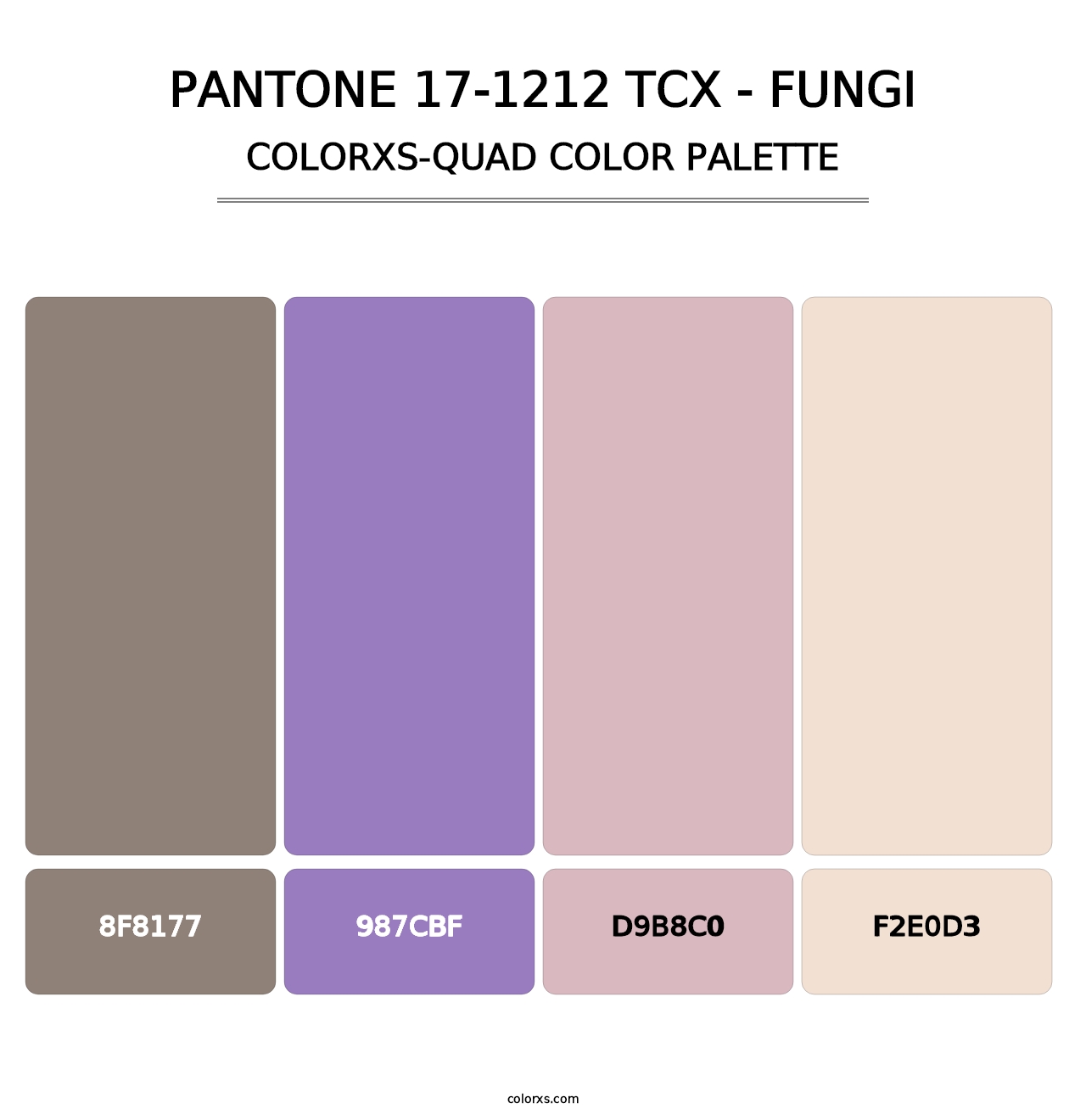 PANTONE 17-1212 TCX - Fungi - Colorxs Quad Palette
