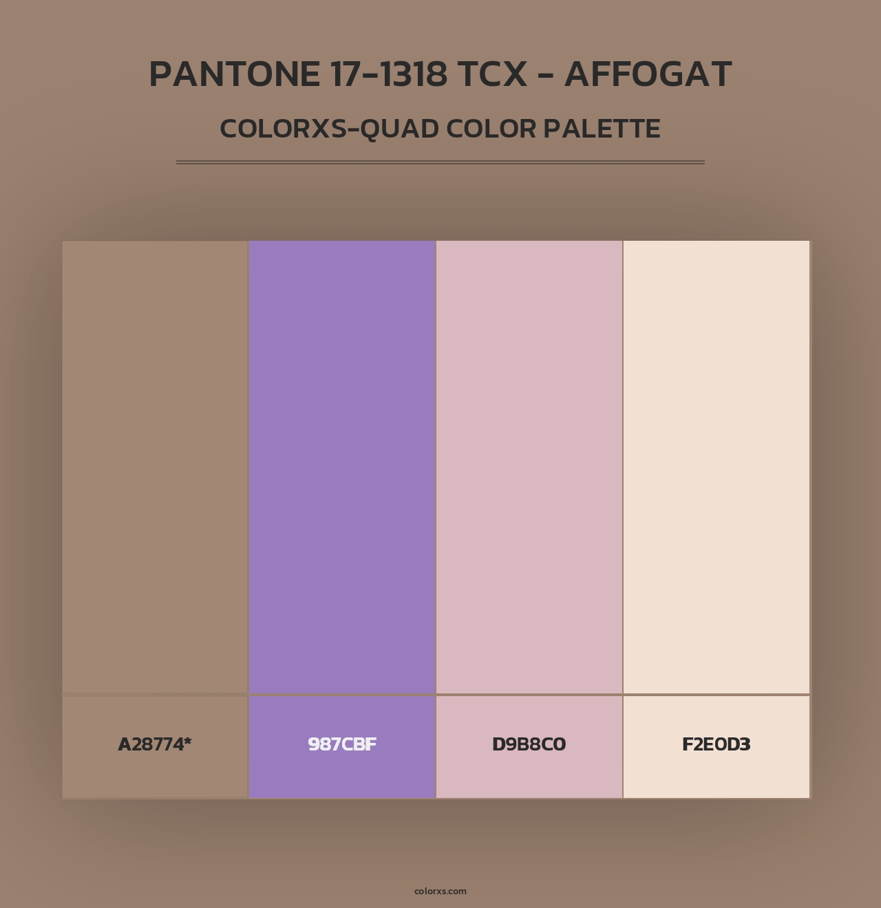 PANTONE 17-1318 TCX - Affogat - Colorxs Quad Palette