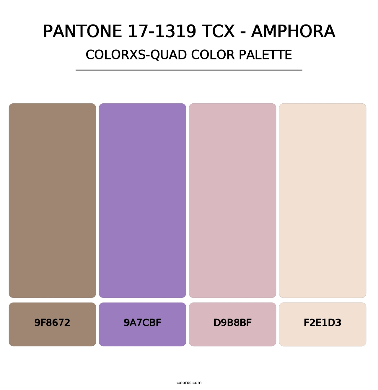 PANTONE 17-1319 TCX - Amphora - Colorxs Quad Palette