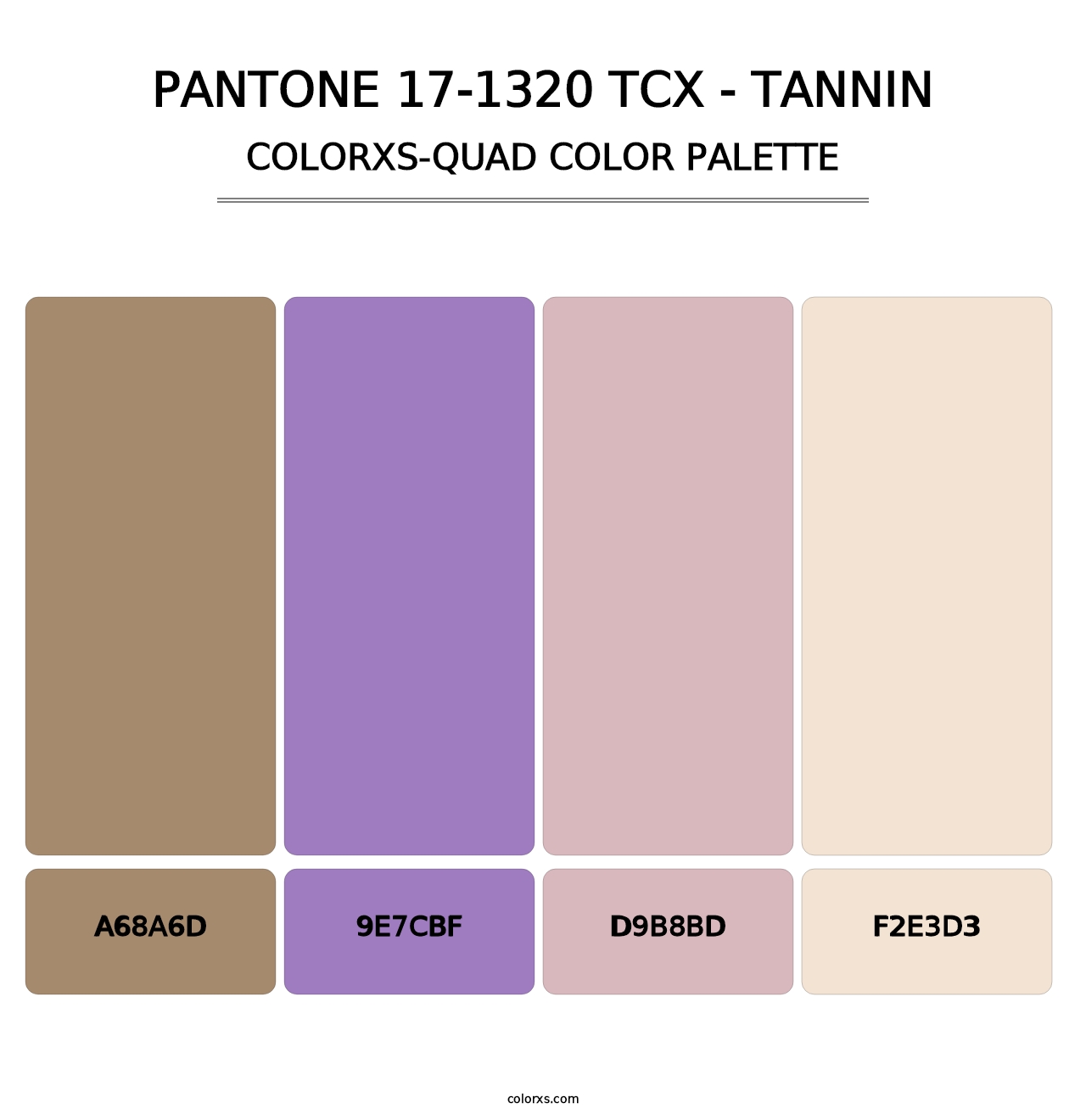 PANTONE 17-1320 TCX - Tannin - Colorxs Quad Palette