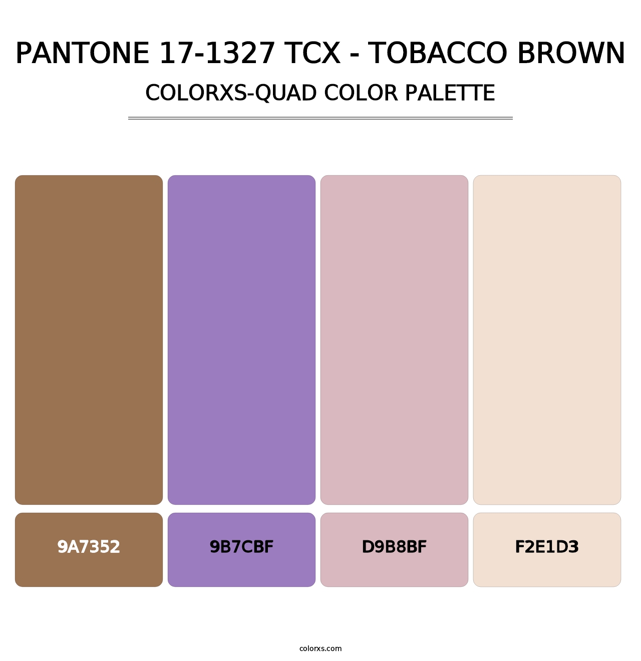 PANTONE 17-1327 TCX - Tobacco Brown - Colorxs Quad Palette