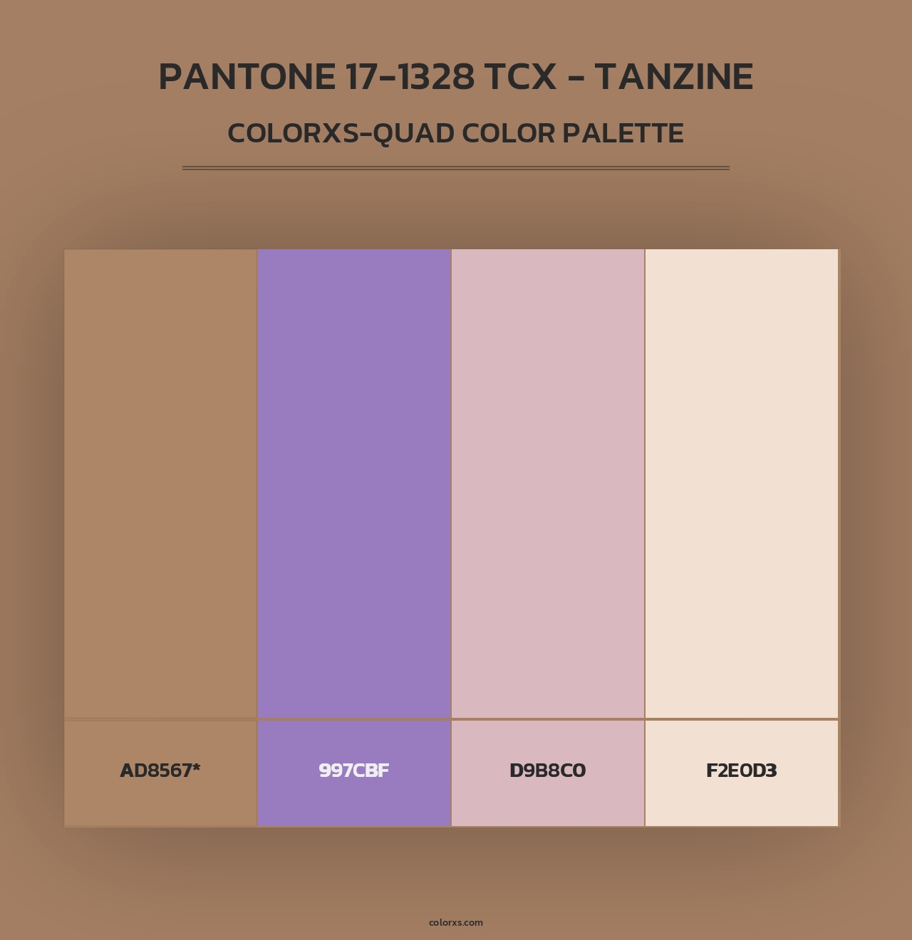 PANTONE 17-1328 TCX - Tanzine - Colorxs Quad Palette