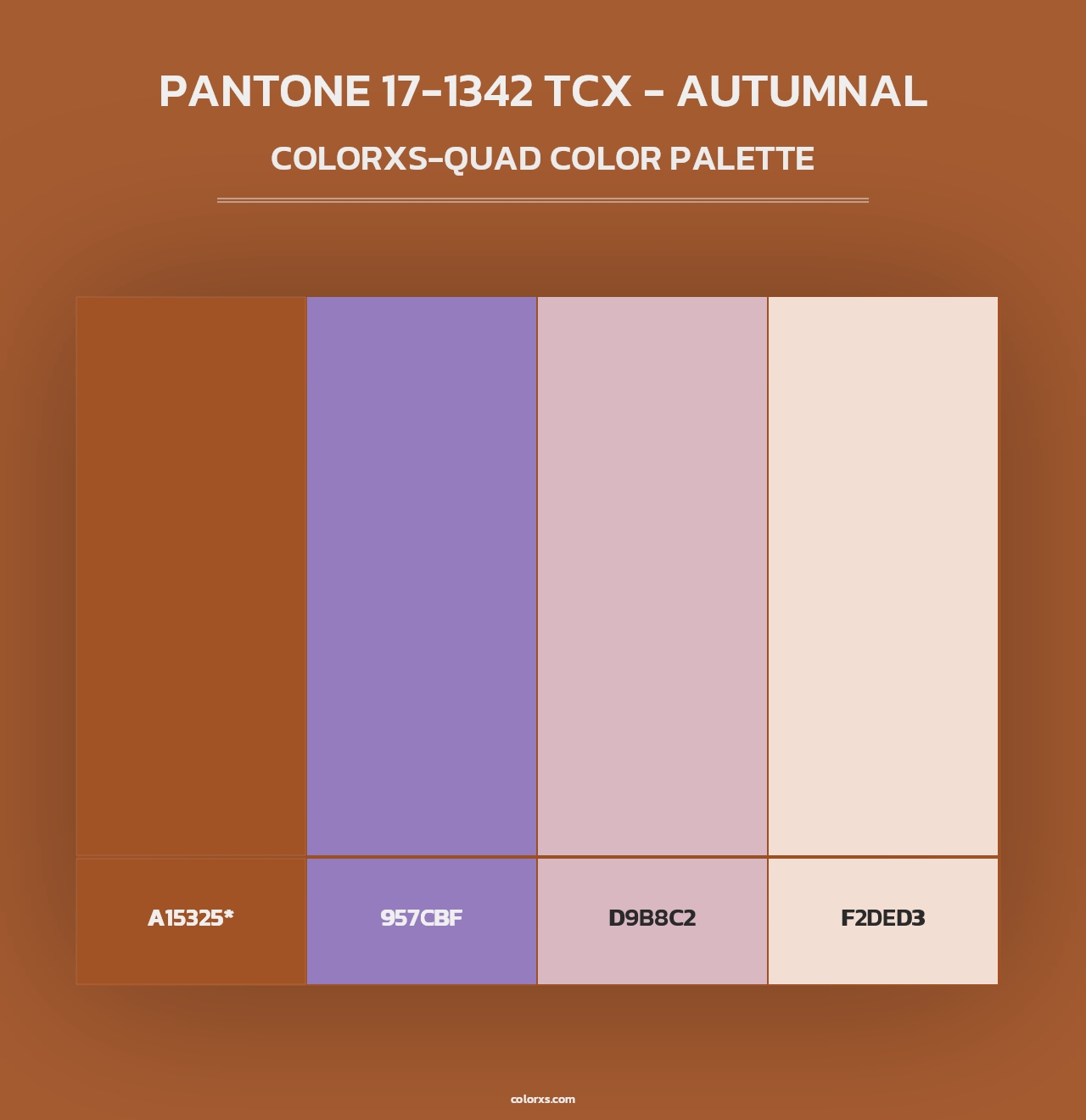 PANTONE 17-1342 TCX - Autumnal - Colorxs Quad Palette