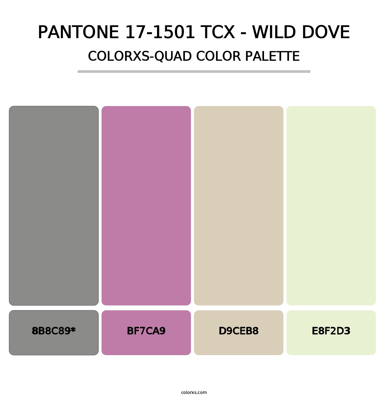 PANTONE 17-1501 TCX - Wild Dove - Colorxs Quad Palette
