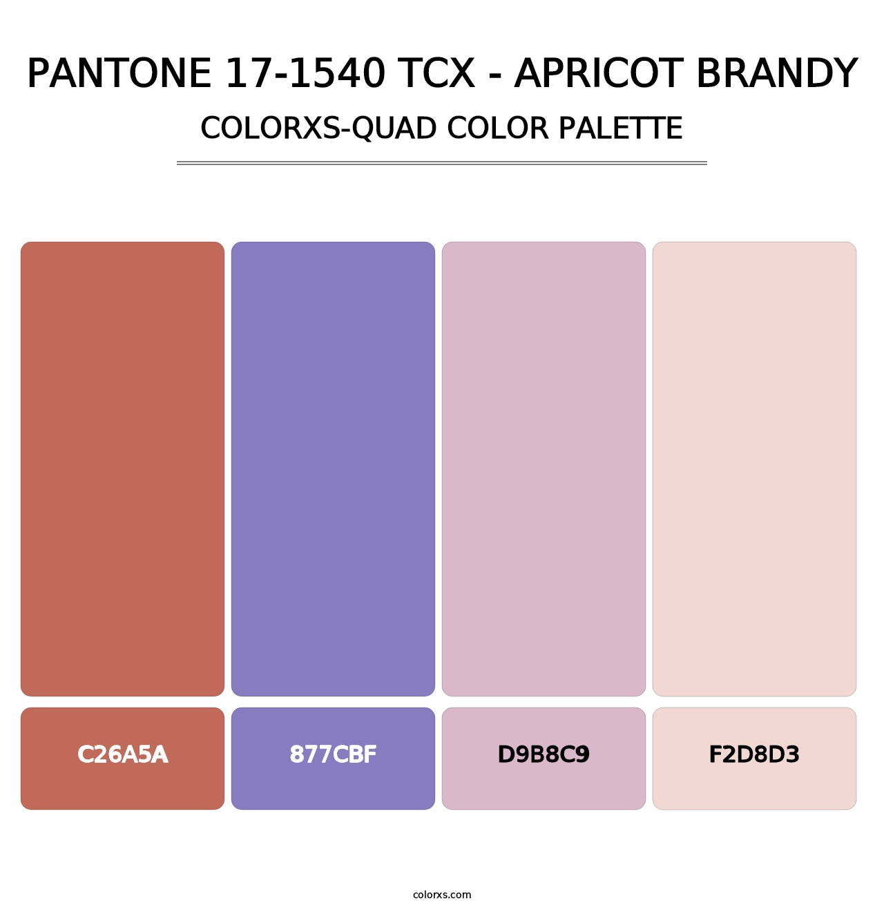 PANTONE 17-1540 TCX - Apricot Brandy - Colorxs Quad Palette