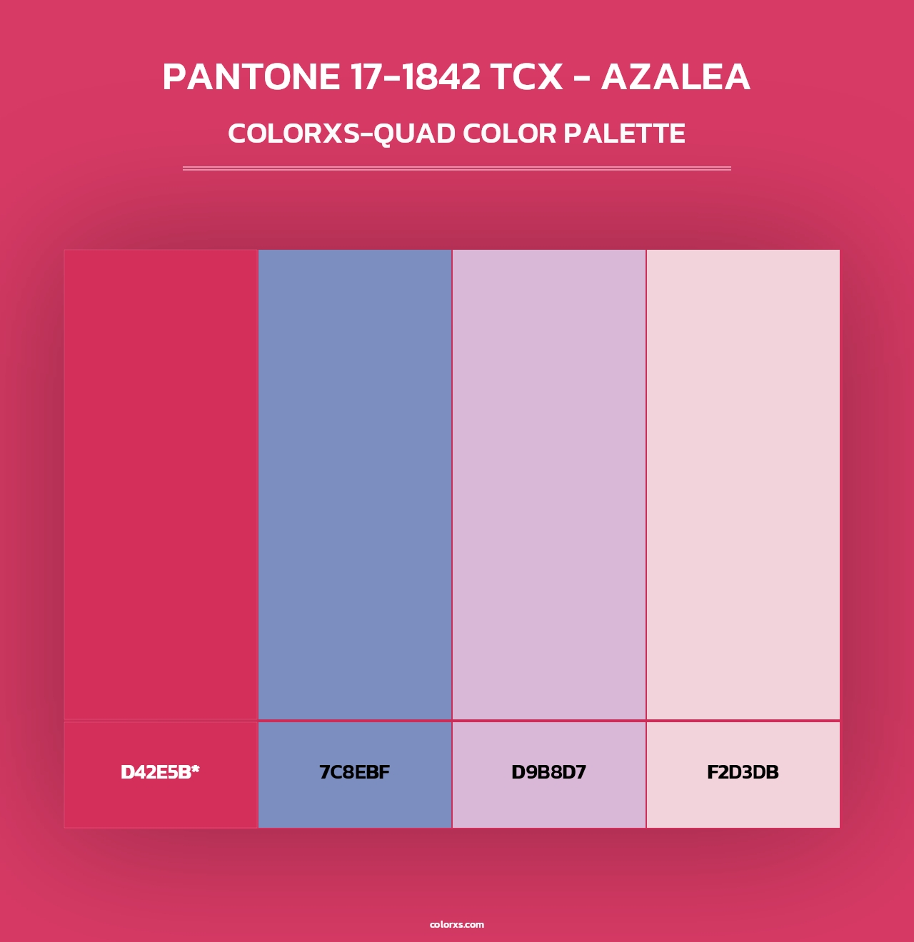 PANTONE 17-1842 TCX - Azalea - Colorxs Quad Palette