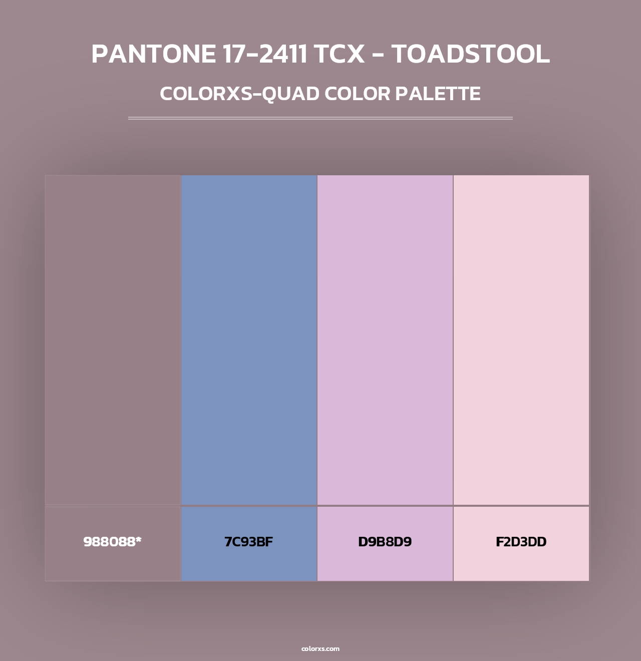 PANTONE 17-2411 TCX - Toadstool - Colorxs Quad Palette