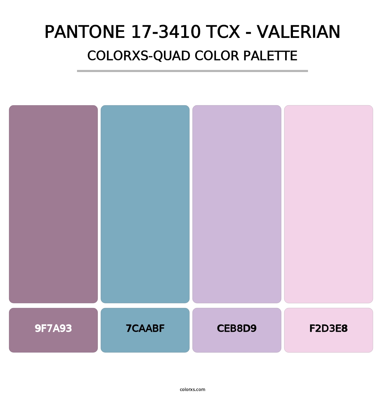 PANTONE 17-3410 TCX - Valerian - Colorxs Quad Palette